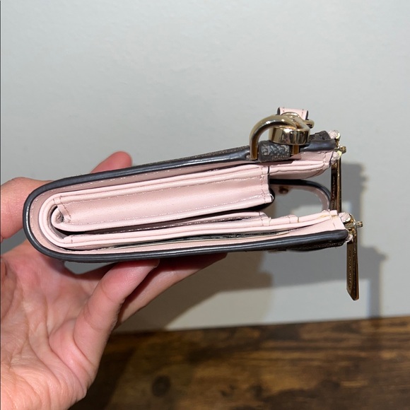 Michael Kors Black and Pink Logo Wristlet - Picture 9 of 11